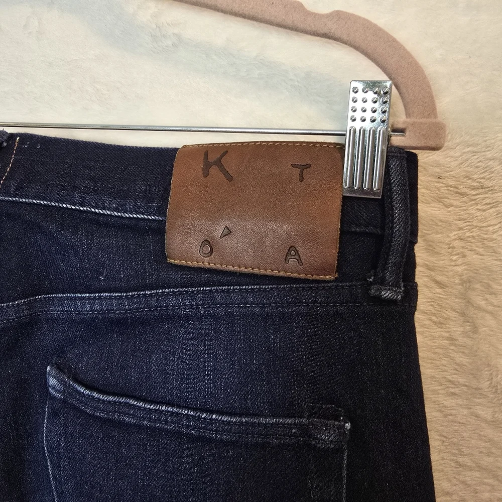 Hiroshi Kato Japanese Raw Selvedge The Scissors Slim Tapered In Blue Black 33